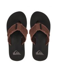 Quiksilver Japonki AQYL100047 Brązowy. Brązowe japonki Quiksilver, bez wzorów, z materiału. Za 119.99 zł.