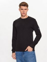 Calvin Klein Jeans Bluza J30J323485 Czarny Regular Fit. Czarne bluzy Calvin Klein Jeans, l, bez wzorów, z bawełny, bez kaptura. Za 219.99 zł.