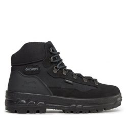 Trekkingi Grisport. Czarne botki sznurowane Grisport, bez wzorów, bez obcasa, bez zapięcia. Za 239.99 zł.
