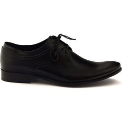 Czarne półbuty wizytowe Badura 7549. Czarne eleganckie półbuty Badura, bez wzorów, bez obcasa, bez zapięcia. W wyprzedaży za 279.00 zł.