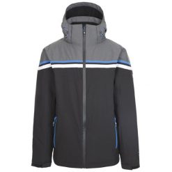 Trespass Dexy - Męski kombinezon narciarski w kolorze czarnym. Czarne kurtki przeciwdeszczowe Trespass, m, bez wzorów, z puchu, bez kaptura. Za 465.99 zł.