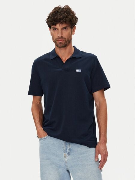 Tommy Jeans Polo Skipper DM0DM21657 Granatowy Regular Fit. Niebieskie koszulki polo Tommy Jeans, l, bez wzorów, z bawełny, bez kołnierzyka, bez ramiączek. Za 179.99 zł.