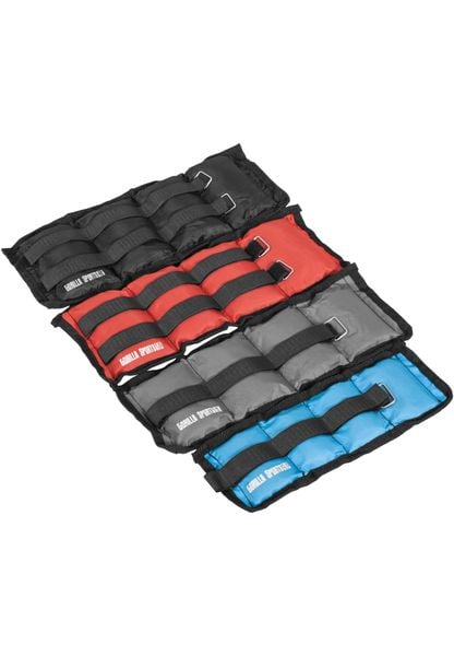 Obciążniki od 0,5 do 5 kg na kostki i nadgarstki na ręce Gorilla Sports. Szare piżamy GORILLA SPORTS, uniwersalny, bez wzorów, z materiału, bez ramiączek. Za 44.99 zł.