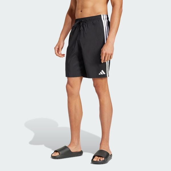 Szorty do pływania 3-Stripes 8-Inch. Białe krótkie spodenki sportowe Adidas, s, bez wzorów, z materiału. Za 149.00 zł.