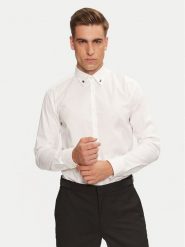 Hugo Koszula Ermo 50528474 Biały Slim Fit. Białe koszule Hugo, m, bez wzorów, z bawełny, bez kołnierzyka, bez ramiączek. Za 269.99 zł.
