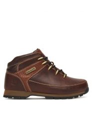 Timberland Trzewiki Euro Sprint Mid Lace TB0A2K84EIU1 Brązowy. Brązowe botki sznurowane Timberland, bez wzorów, ze skóry, bez obcasa, bez zapięcia. Za 599.99 zł.