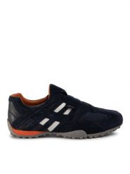 Geox Półbuty U Snake L U4207L 02214 C4002 Granatowy. Niebieskie eleganckie półbuty Geox, bez wzorów, ze skóry, bez obcasa, bez zapięcia. Za 379.99 zł.