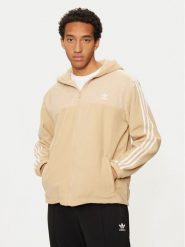 Adidas Bluza adicolor 3-Stripes Teddy IZ2487 Beżowy Regular Fit. Brązowe bluzy Adidas, m, bez wzorów, z syntetyku, bez kaptura. Za 219.99 zł.