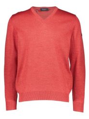 Maerz Muenchen Wełniany sweter w kolorze koralowym rozmiar: 48. Czerwone swetry nierozpinane Maerz Muenchen, bez wzorów, z wełny, bez kołnierzyka, bez ramiączek. Za 239.99 zł.