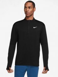 Nike Koszulka w kolorze czarnym do biegania rozmiar: L. Czarne bezrękawniki Nike, bez wzorów, bez ramiączek, do biegania. Za 221.15 zł.