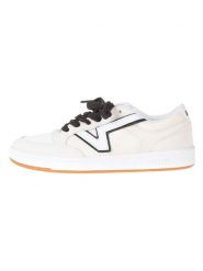 Vans Skórzane sneakersy w kolorze kremowym rozmiar: 40,5. Brązowe buty sportowe casual Vans, bez wzorów, bez zapięcia. Za 169.67 zł.