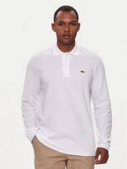 Lacoste Polo L1312 Biały Classic Fit. Białe koszulki polo LACOSTE, l, bez wzorów, z bawełny, bez kołnierzyka, bez ramiączek. Za 279.99 zł.