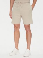 BOSS Szorty sportowe Waffle 50535884 Beżowy Regular Fit. Brązowe krótkie spodenki sportowe Boss, l, bez wzorów, z syntetyku. Za 229.99 zł.
