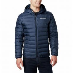 Kurtka Turystyczna Puchowa Męska Columbia Lake 22 Down Hooded Jacket. Niebieskie kurtki Columbia, m, bez wzorów, z puchu, bez kaptura. W wyprzedaży za 460.90 zł.