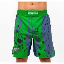MMA Knockout Skull Szorty. Zielone szorty KNOCKOUT, bez wzorów, sportowe. Za 119.03 zł.