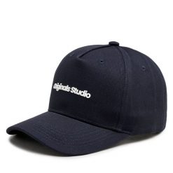 Czapka z daszkiem Jack&Jones. Niebieskie czapki z daszkiem Jack&Jones, bez wzorów. Za 49.99 zł.