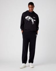 WRANGLER 75TH ANNI HOODIE MĘSKA BLUZA KAPTUR LOGO NADRUK BLACK BEAUTY W645HTZ13 112146187. Czarne bluzy Wrangler, l, bez wzorów, z kapturem. Za 159.99 zł.
