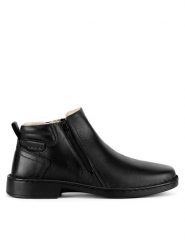 Go Soft Botki GARY-41 MI18 Czarny. Czarne botki sznurowane GO SOFT, bez wzorów, ze skóry, bez obcasa, bez zapięcia. Za 249.99 zł.