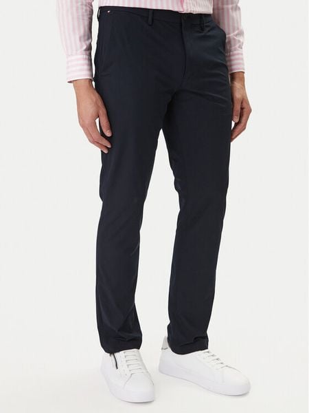 Tommy Hilfiger Chinosy Denton MW0MW43408 Granatowy Slim Fit. Niebieskie eleganckie spodnie Tommy Hilfiger, m, z syntetyku. Za 341.99 zł.