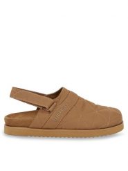 Tommy Hilfiger Klapki Warm Hilfiger Mule Sandal FM0FM04773 Brązowy. Brązowe klapki Tommy Hilfiger, z materiału. Za 269.99 zł.