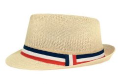 Męski Kapelusz Letni (Styl TRILBY) - Pako Jeans - Słomkowy, Kolorowy Pasek. Żółte kapelusze Pako Jeans, bez wzorów, z jeansu, klasyczne. Za 49.00 zł.