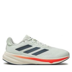 Buty do biegania adidas. Zielone buty do biegania Adidas, bez wzorów, bez zapięcia, do biegania. Za 259.99 zł.