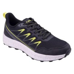 Trampki Męskie Zewnętrzne Linori. Czarne buty trekkingowe Hi-tec, bez wzorów, bez zapięcia. Za 236.99 zł.