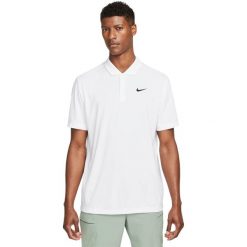 Podkoszulek Nike Dri-Fit Tennis Polo, Biały, Mężczyźni. Białe podkoszulki Nike, m, bez wzorów, z materiału, bez ramiączek. Za 332.00 zł.