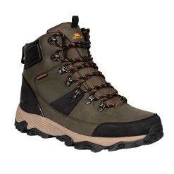 Męskie Wodoodporne Buty Do Chodzenia Conrad. Zielone buty trekkingowe Trespass, bez wzorów, bez zapięcia. Za 393.99 zł.