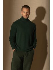 Perfect Cashmere Kaszmirowy golf "Trevor" w kolorze ciemnozielonym rozmiar: S. Zielone golfy Perfect Cashmere, s, bez wzorów, z kaszmiru, bez ramiączek. Za 434.99 zł.