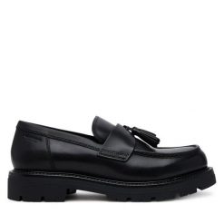 Półbuty Vagabond Shoemakers. Czarne eleganckie półbuty Vagabond Shoemakers, bez wzorów, bez obcasa, bez zapięcia. Za 549.99 zł.