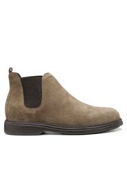 Geox Sztyblety U Ottavio U16DCC 00022 C6029 Beżowy ciemny. Brązowe sztyblety Geox, bez wzorów, ze skóry, bez obcasa, bez zapięcia. Za 569.99 zł.