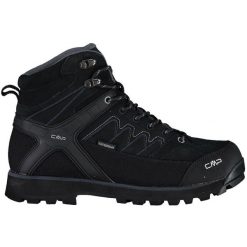 Buty trekkingowe męskie CMP Moon Mid WP. Czarne buty sportowe casual CMP, bez wzorów, z gumy, bez zapięcia. Za 805.00 zł.