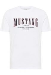 Męski T-Shirt Mustang Style Alex General White 1018007 2045. Białe t-shirty Mustang, l, bez wzorów, bez kołnierzyka, bez ramiączek. Za 79.99 zł.