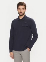 Aeronautica Militare Polo 242PO1827J612 Granatowy Regular Fit. Niebieskie koszulki polo Aeronautica Militare, m, bez wzorów, z bawełny, bez kołnierzyka, bez ramiączek. Za 399.99 zł.