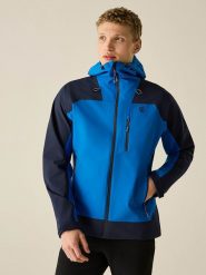 Dare 2b Kurtka przeciwdeszczowa "Torrek III" w kolorze niebiesko-granatowym rozmiar: L. Niebieskie kurtki outdoor i hardshell Dare 2B, l, bez wzorów, bez kaptura. Za 285.73 zł.