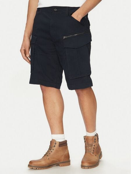 G-Star Raw Szorty materiałowe Rovic Zip D08566-5126 990 Czarny Relaxed Fit. Czarne szorty G-Star, m, bez wzorów, z bawełny, retro. Za 274.99 zł.