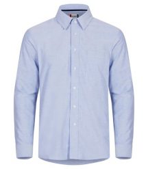 Clique Koszula Oxford z długim rękawem 100% bawełna, royal blue. Niebieskie koszule CLIQUE, m, bez wzorów, z bawełny, bez kołnierzyka, bez ramiączek. Za 229.58 zł.