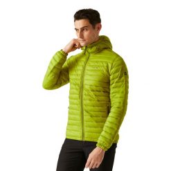 Męska Ocieplana Kurtka Hurden. Zielone kurtki Regatta, m, bez wzorów, z materiału, z kapturem. Za 397.99 zł.