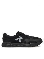 Rieker Sneakersy 09100-00 Czarny. Czarne buty sportowe casual Rieker, bez wzorów, z materiału, bez zapięcia. Za 259.99 zł.