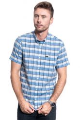 MĘSKA KOSZULA LEE LEE BUTTON DOWN SS SUMMER BLUE L886DGNJ 112123622. Niebieskie koszule Lee, l, bez wzorów, bez kołnierzyka, bez ramiączek. Za 129.99 zł.