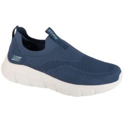 Buty sportowe Sneakersy męskie, Bobs B Flex - Frigid Edge. Niebieskie buty sportowe casual Skechers, bez wzorów, z gumy, bez zapięcia. Za 346.00 zł.
