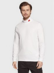 Hugo Golf Derollo224 50479373 Biały Slim Fit. Białe golfy Hugo, m, bez wzorów, z bawełny, bez kołnierzyka, bez ramiączek. Za 329.99 zł.