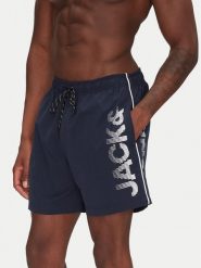 Jack&Jones Szorty kąpielowe Maui 12275129 Granatowy Regular Fit. Niebieskie kąpielówki Jack&Jones, m, bez wzorów, z syntetyku. Za 69.99 zł.