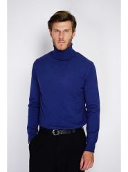 William de Faye Golf w kolorze niebieskim rozmiar: 50. Niebieskie golfy William de Faye, bez wzorów, z kaszmiru, bez ramiączek. Za 195.99 zł.