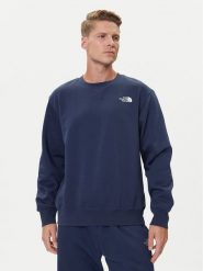The North Face Bluza Essential NF0A89ET Granatowy Regular Fit. Niebieskie bluzy The North Face, m, bez wzorów, z bawełny, bez kaptura. Za 279.99 zł.