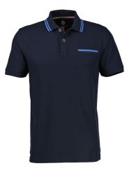 Lerros Koszulka polo w kolorze granatowym rozmiar: XXL. Niebieskie koszulki polo Lerros, xxl, bez wzorów, z bawełny, bez kołnierzyka, bez ramiączek. Za 83.42 zł.