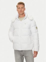 Calvin Klein Jeans Kurtka puchowa Essentials J30J325946 Biały Regular Fit. Białe kurtki Calvin Klein Jeans, m, bez wzorów, z jeansu, bez kaptura. Za 679.99 zł.