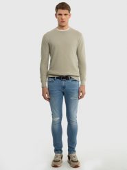 Sweter męski bawełniany oliwkowy Raidat 300. Zielone swetry nierozpinane BIG STAR, l, bez wzorów, z bawełny, bez kołnierzyka, bez ramiączek. W wyprzedaży za 139.99 zł.