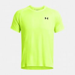 Koszulka Męska T-Shirt Under Armour Sportowa Treningowa. Żółte t-shirty sportowe Under Armour, bez wzorów, bez ramiączek, na fitness i siłownię. Za 159.99 zł.